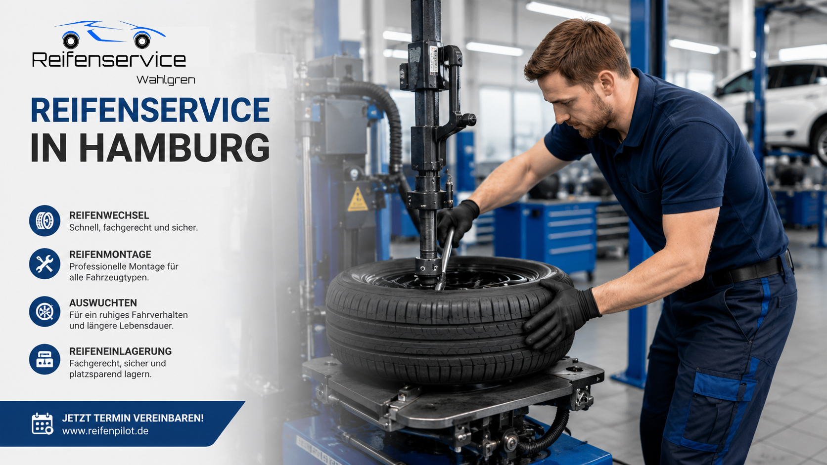 Reifenservice in Hamburg – Reiferservice Wahlgren - Ihre Profis am Werk